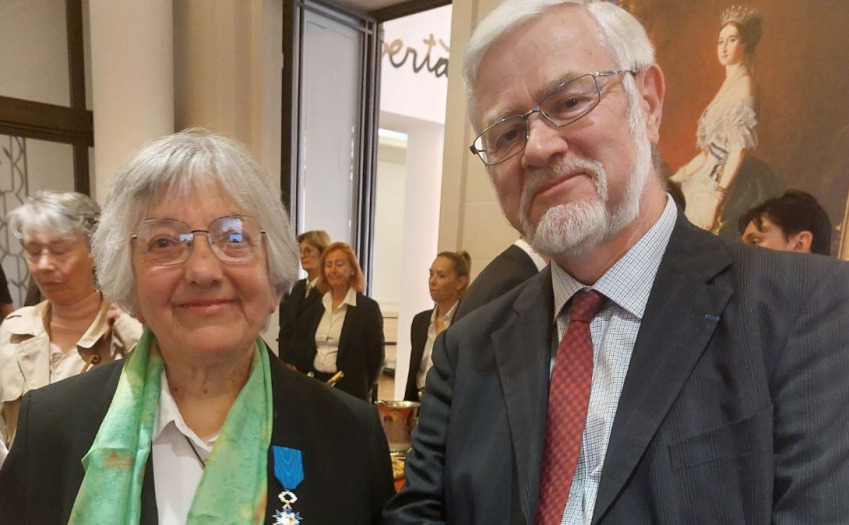 Vincent Gorini avec l'heureuse récipiendaire