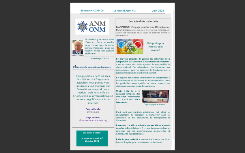 2024 La lettre d'Azur page 1